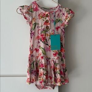 🦩Posh Peanut Flamingo Twirl Bodysuit Dress